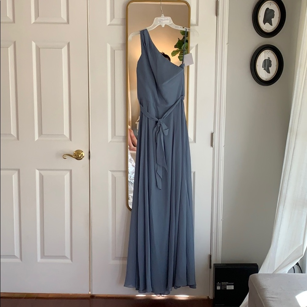 Amsale chiffon bridesmaid dress NWT